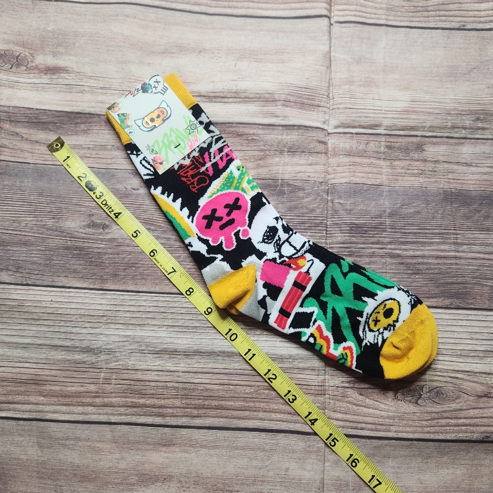 5/$15 Brawl Stars Long Graffiti Tube Socks - Picture 2 of 4